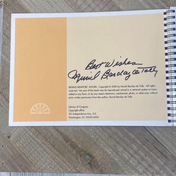 Behind Newport Doors Cookbook Local Stories Recipes & Watercolor Art *Signed* - Picture 2 of 10